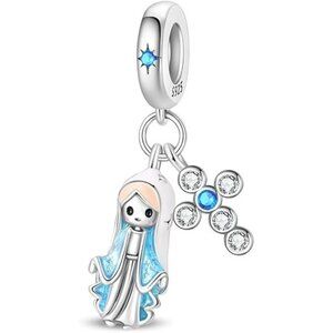 Mother's Prayer Pendant Cool 925 Sterling Silver Charms Hypoallergenic Beads